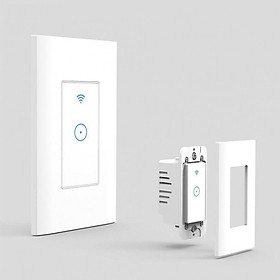 Công Tắc Đèn Cảm Ứng Wifi Cho Alexa Google Home Trắng (Phích Cắm Mỹ)