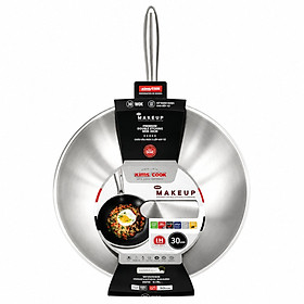 Chảo sâu lòng Inox 3 lớp đúc liền khối Make Up Uni Clad Hàn Quốc size 30cm bảo hành 24 tháng - Hàng chính hãng