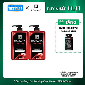 Combo 2 Dầu gội Romano hương nước hoa 650g/chai