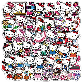 Sticker 50 miếng hình dán Hello Kitty setB