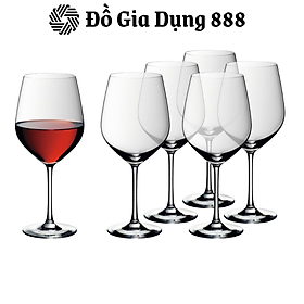 Bộ 6 Ly Vang WMF Easy Plus Burgundy Thiết Kế Từ Thủy Tinh Pha Lê, Độ Bền Cao 700mlx6, Cao 23.5cm 0910299990