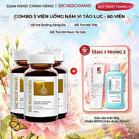 Combo 3 Hộp Sắc Ngọc Khang Vi tảo lục làm mờ sạm nám hiệu quả