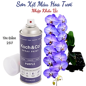 Sơn Xịt Hoa Úc nhuộm màu hoa lan Cánh Mỏng (Bạc kim tuyến Glitter 160gr) Hiệu Koch & Co Australia có mùi thơm dịu nhẹ Floral Spray Paint