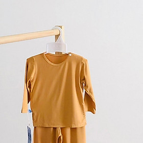 Bộ quần áo dài unisex Nâu trơn thun tre - AICDBGRKYI88 - AIN Closet