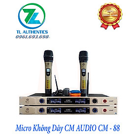 Mua Micro không dây CM-88 hàng chính hãng CMAUDIO nhập khẩu 2024-tặng chống lăn và 4 quả pin gắn mic