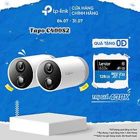 Bộ 2 camera wifi không dây tp-link tapo c400s2 / c420s2 chống nước full hd 1080p, 2k qhd