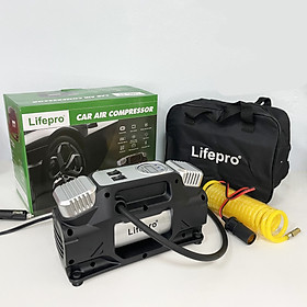 Bơm lốp ô tô 2 xy-lanh tự ngắt Lifepro