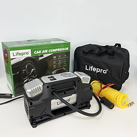 Bơm lốp ô tô 2 xy-lanh tự ngắt Lifepro L605-AT