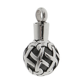 Ball Engraved Cremation Urn Pendant Keepsake Ash Holder For Necklace Gift