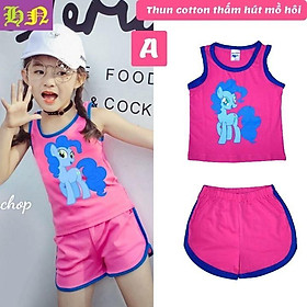 Bộ quần áo bé gái pony mặc ở nhà từ 9-42kg- chất thun cotton - HNStore115