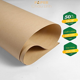 Hình ảnh Combo 100 giấy xi măng - kraft nhật loại lớn kích thước 720x1020 dùng để gói hàng, hoặc gói thực phẩm tiện lợi