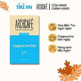 Hình ảnh Cà phê Cappuccino Dừa - Cafe hoà tan Archcafé (hộp 12 gói x 20g)