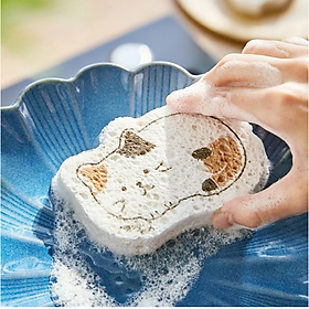 Mua Miếng Bọt Biển Rửa Chén Bát Dạng Nén Lau Chùi Đa Năng Nhiều Hình Ngộ Nghĩnh GD631-MutRC-Nen