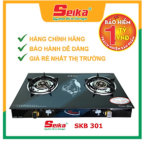 Mua Bếp Gas Đôi Mặt Kính SEIKA - (Sen Đồng) SKB301- Hàng Chính Hãng