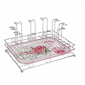 Mua Khay úp ly inox Thái Long cao cấp 25 x 33 x 17 cm - kèm khay phíp đựng nước