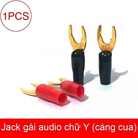 Mua 1 Chiếc - Giắc Gài Loa/Amply Càng Cua Chữ Y Độ Mở 8.5mm/5.5mm OD-4.0mm Mạ Đồng OCC