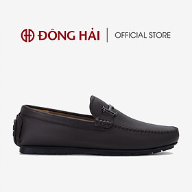 Giày lười nam Đông Hải da bò cao cấp họa tiết chữ T đôi trẻ trung nam tính - G0346