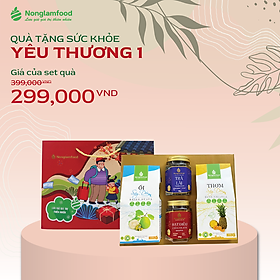 Set quà tặng sức khoẻ Yêu Thương 1 ăn kiêng Nonglamfood | Quà tặng ý nghĩa cao cấp cho người thân, đối tác, bạn bè