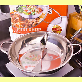 Mua Nồi Lẩu Hai Ngăn Inox 304 Size 32 Nấu Được Bếp Từ Kiểu Dáng Tinh Tế  Bền Đẹp