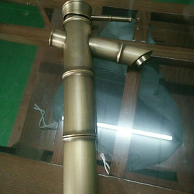Vòi trúc cổ đồng 30 cm nóng lạnh như hình