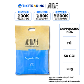 Túi Cà Phê Cappuccino Dừa Archcafe (50 gói x 20g) - Cà phê hoà tan, Cafe