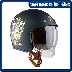 Nón bảo hiểm Royal M139 - Kính âm - Tem V4 trẻ trung - Lót nón tháo rời - Hàng chính hãng - Bảo hành 12 tháng - Họa tiết đồng - XL