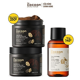 SPECIAL COMBO 2 Tẩy da chết cơ thể cà phê Đắk Lắk Cocoon 200ml tặng Nước tẩy trang bí đao Cocoon 140ml