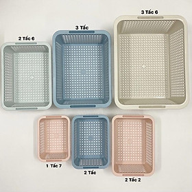 Mua Rổ Nhựa Chữ Nhật Cao Màu Pastel Hàn Quốc Nhiều Kích Cỡ
