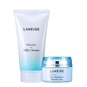 Bộ Đôi Dưỡng Trắng Da Căn Bản Laneige White Dew Milky Cleanser