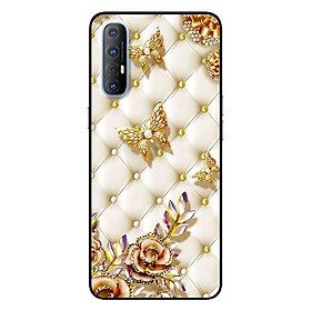 Ốp lưng dành cho Oppo Reno 3 Pro mẫu Bướm Vàng Giả Da