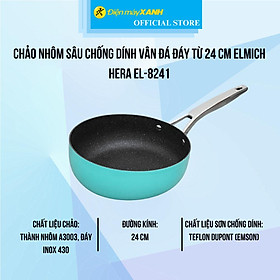 Mua Chảo nhôm sâu chống dính vân đá đáy từ 24 cm Elmich Hera EL-8241