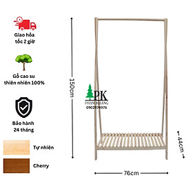 Mua Kệ gỗ treo quần áo chữ A Phạm Khang 1 tầng rộng 80 cm màu tự nhiên