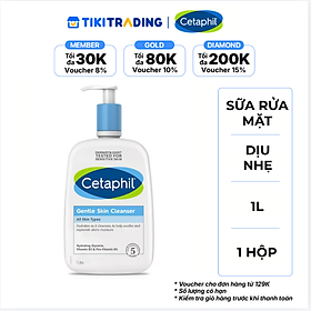 Sữa Rửa Mặt Dịu Nhẹ Cetaphil 1L