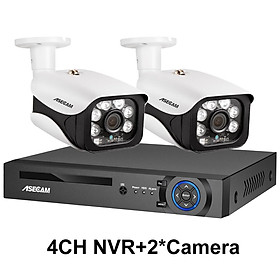 Hệ thống camera an ninh 8MP Bộ giám sát video ngoài trời 4K POE NVR Bộ camera quan sát IP gia đình Xmeye Ổ cứng tích hợp: Không có
