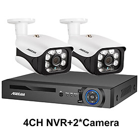 Hệ thống camera an ninh 8MP Bộ giám sát video ngoài trời 4K POE NVR Bộ camera quan sát IP gia đình Xmeye Ổ cứng tích hợp: 4T