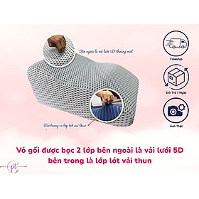 Gối Chống Giãn Tĩnh Mạch Kê Cao Chân Giúp Giảm Tê Buốt, Phù Nề Chân Và Vọp Bẻ - Vải Lưới 5D Thoáng Mát