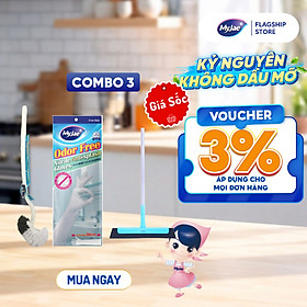 SỐ LƯỢNG CÓ HẠN - Bộ 3 món dụng cụ vệ sinh nhà tắm tiện lợi, thông minh, tiết kiệm thời gian