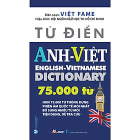 Hình ảnh Từ Điển Anh Việt 75000 Từ - Vanlangbooks -Tái Bản