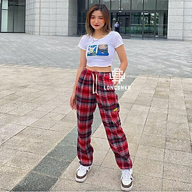 Quần ống rộng Caro Pants Longsnkr - quần ống rộng kèm dây rút unisex