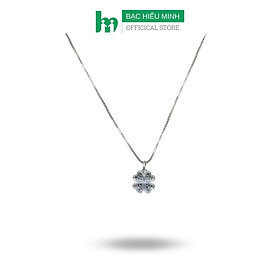 Dây Chuyền Bạc Nữ Mặt Cỏ Bốn Lá Kiểu Phay Bạc Hiểu Minh DMD551