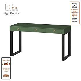 [Happy Home Furniture] WESLEY, Bàn làm việc chân sắt - 3 ngăn kéo,  140cm x 59cm x 75cm ( DxRxC), BAN_012