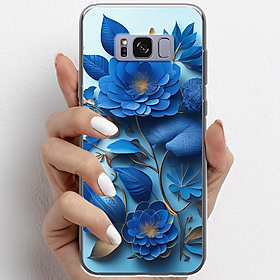 Ốp lưng cho Samsung Galaxy S8, Samsung Galaxy S8 Plus nhựa TPU mẫu Hoa xanh dương