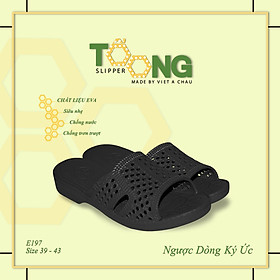 Dép tổ ong ĐEN nhựa EVA siêu bền, siêu nhẹ, chống trơn trượt, đế dày (FORM LỚN ĐẶT LÙI 1-2 SIZE) Dép Nam Nữ Nhiều Màu Sắc