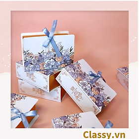 (Kích thước  8 * 4,5 * 12cm) - Hộp giấy đựng quà tặng gắn ruy băng Happy Every, đựng son môi, nước hoa, sô cô la vv