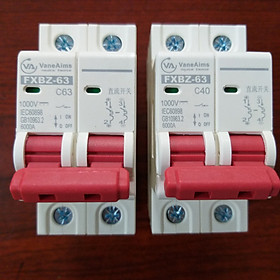Bộ ngắt mạch VaneAims CB DC 2P 1000V điện một chiều FXBZ-63 chuyên dụng cho điện Năng Lượng Mặt Trời