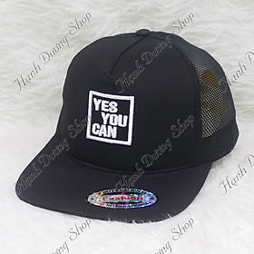 Nón snapback hiphop YES YOU CAN vá lưới, phong cách hiphop năng động, thời thượng - Hạnh Dương