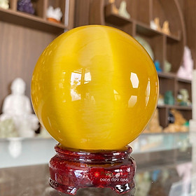 Mua Quả cầu phong thủy năng lượng đá mắt mèo vàng 10cm