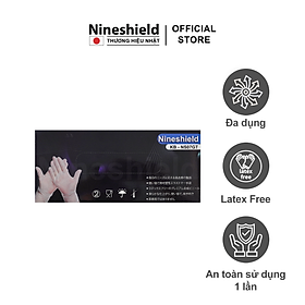 Hộp 100 găng tay đa năng chính hãng Nineshield KB NS07GT