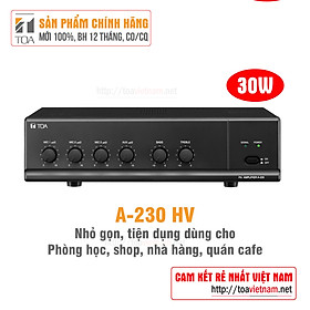 Tăng âm truyền thanh, cục đẩy công suất 30W: TOA A-230 - Hàng chính hãng