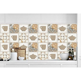 Decal dán bếp họa tiết cổ điển - có sẵn keo GB07